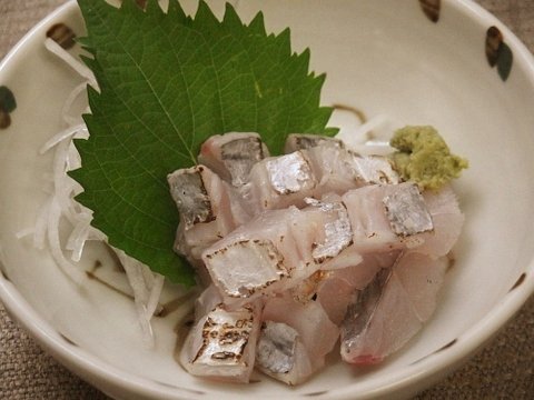 太刀魚の焼き霜造り