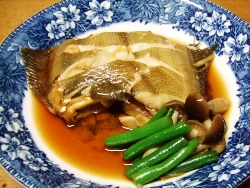 ミズカレイの煮付け