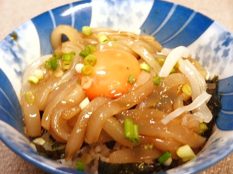 アオリイカの漬け丼